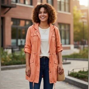 Torrid Happy Camper Ripstop Utility Anorak Jacket